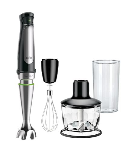 Braun MultiQuick 7 3-in-1 Immersion Blender with Food Processor – Powerful Handheld Electric Stick - Emulsifier for Chopping, Beating & Whisking - Ideal for Soup, Puree, Smoothies & More - My Kitchen Products