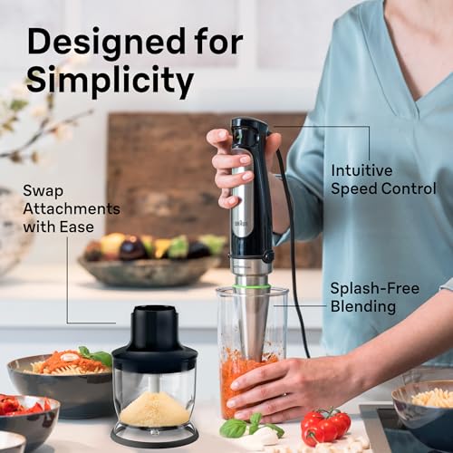 Braun MultiQuick MQ7025X Immersion Blender, Faster, Finer Blending - My Kitchen Products