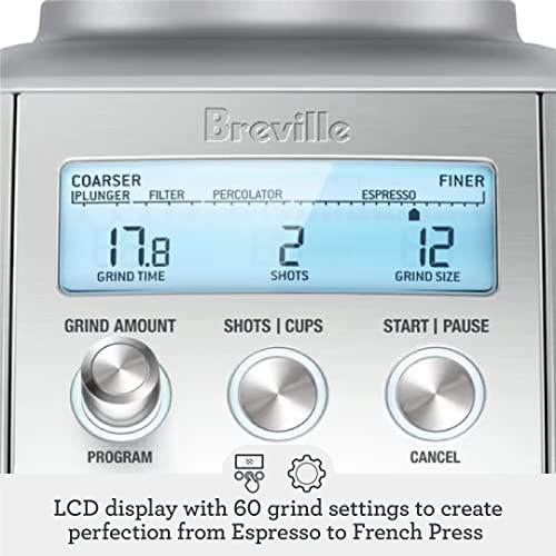 Breville BCG820BSS Smart Grinder Pro for Coffee and Espresso, Brushed Stainless Steel - My Kitchen Products