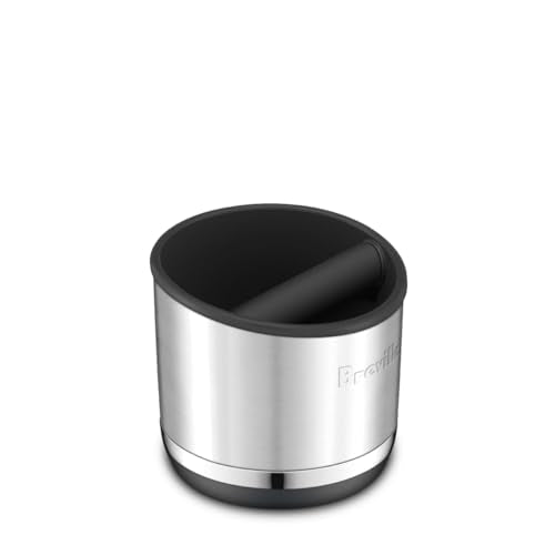 Breville BEA501BSS Knock Box 10 Espresso Machine Accessory, 10 Puck Capacity, Brushed Stainless Steel - My Kitchen Products