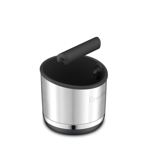 Breville BEA501BSS Knock Box 10 Espresso Machine Accessory, 10 Puck Capacity, Brushed Stainless Steel - My Kitchen Products