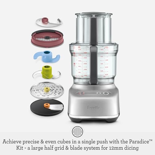 Breville BFP638 Paradice 9 Cup Food Processor and Dicer, Small, Brushed Stainless Steel - My Kitchen Products