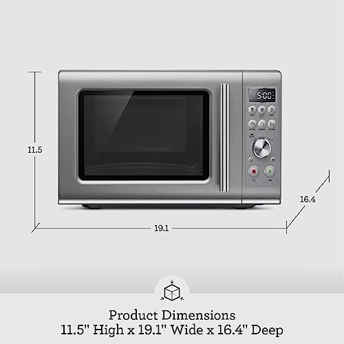 Breville BMO650SIL Compact Wave Soft Close Countertop Microwave Oven, Silver - My Kitchen Products