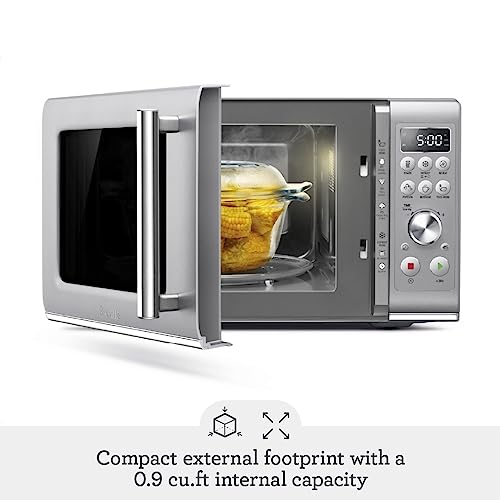 Breville BMO650SIL Compact Wave Soft Close Countertop Microwave Oven, Silver - My Kitchen Products
