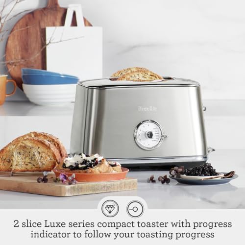 Breville BTA735DBL Toast Select Luxe Kitchen Toaster, 2 Slice, Damson Blue - My Kitchen Products