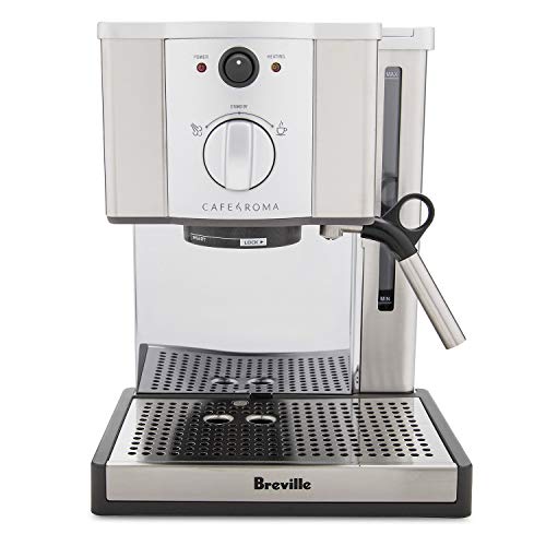 Breville ESP8XL Cafe Roma Stainless Espresso Maker, 9x9x12, Silver - My Kitchen Products