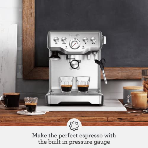 Breville Infuser Espresso Machine BES840XL, 10.25 x 12.5 x 13.25 Inches, Black Sesame - My Kitchen Products