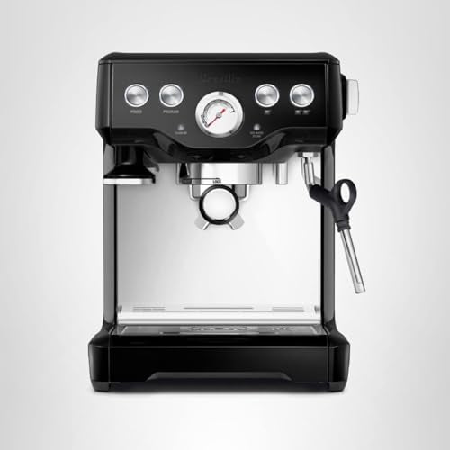 Breville Infuser Espresso Machine BES840XL, 10.25 x 12.5 x 13.25 Inches, Black Sesame - My Kitchen Products