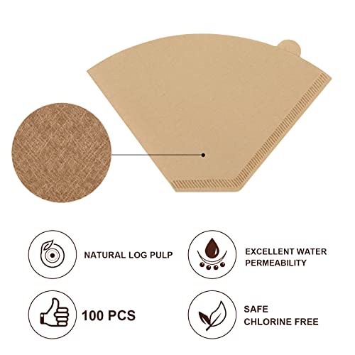 BRIKINTE Disposable Coffee Paper Filters, 100 Pcs 4 Cone Replacement Filter for Ninja Coffee Maker - My Kitchen Products