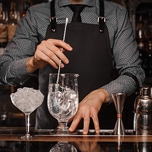 Briout Bar Spoon Cocktail Mixing Stirrers for Drink, Stainless Steel 12 Inches Long Handle, Silver 2 Pieces - My Kitchen Products