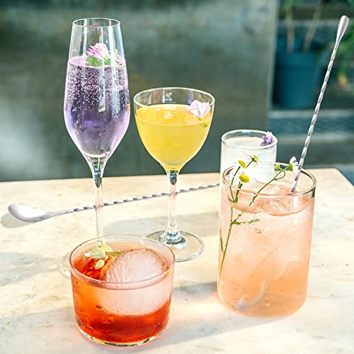 Briout Bar Spoon Cocktail Mixing Stirrers for Drink, Stainless Steel 12 Inches Long Handle, Silver 2 Pieces - My Kitchen Products