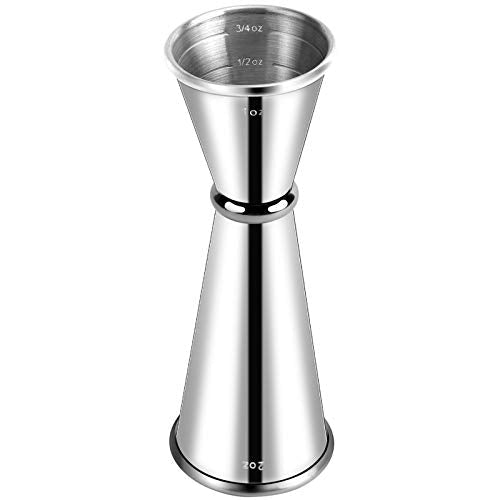 Briout Jigger for Bartending, Double Cocktail Jigger Japanese Premium 304 Stainless Steel Jigger 2 OZ 1 OZ with Measurements