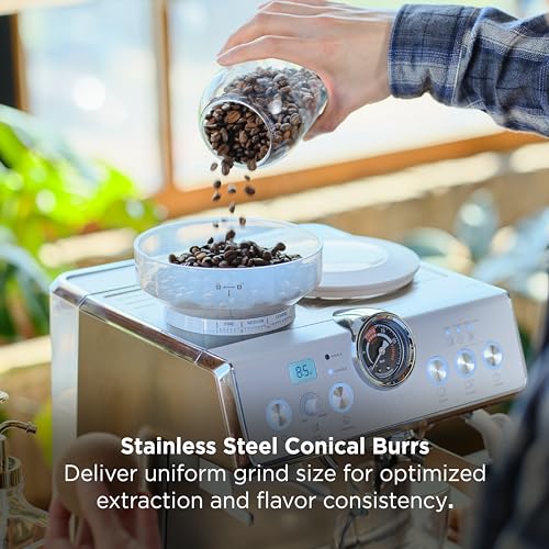 Brooklyn Steel Co. Talos Semi-Automatic Grind & Brew Espresso Machine - Lunar - My Kitchen Products
