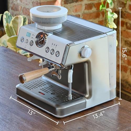 Brooklyn Steel Co. Talos Semi-Automatic Grind & Brew Espresso Machine - Lunar - My Kitchen Products