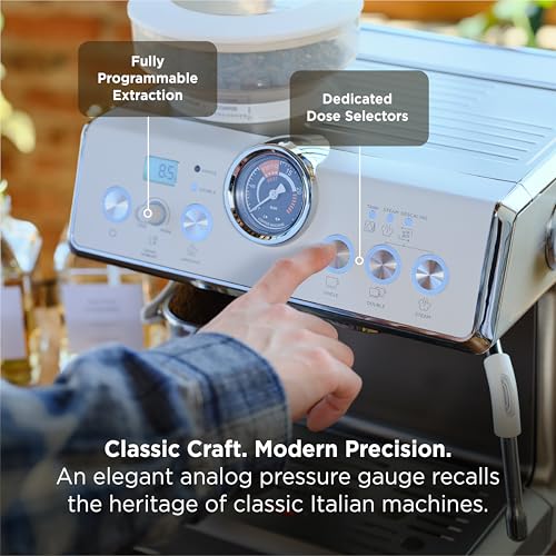 Brooklyn Steel Co. Talos Semi-Automatic Grind & Brew Espresso Machine - Lunar - My Kitchen Products