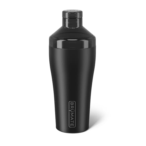 BrüMate Cocktail Shaker 22oz Insulated Stainless Steel Shaker - 100% Leakproof - No Condensation (Matte Black)