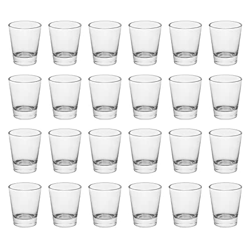 BTGLLAS Heavy Base Shot Glasses, 1.5 oz Sets of Clear Shot Glass (24 Pack), Measuring Cup for Espresso, Liquid, and Wine