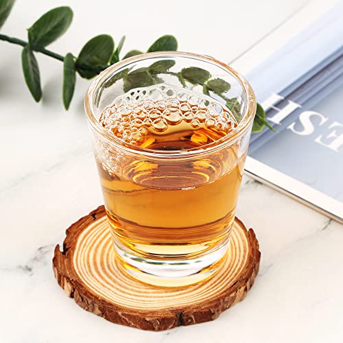 BTGLLAS Heavy Base Shot Glasses, 1.5 oz Sets of Clear Shot Glass (4 Pack), Measuring Cup for Espresso, Liquid, and Wine - Heavy Glass (Glass, 4Pack) - My Kitchen Products