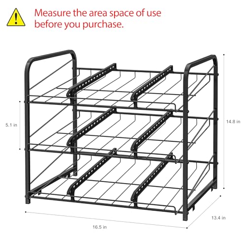 BTY Can Organizer for Pantry Stackable 2 Pack, Can Storage Organizer Rack Stacking Can Dispensers Small Space Holds up to 36 Cans for Pantry, Kitchen, Cabinet Black - My Kitchen Products