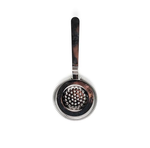 Bull in China Antique Style Hawthorne Gunmetal Black | Bar Hand Strainer | Cocktail Strainer | Sieve for Bartending | Mixing Glass Strainer - My Kitchen Products
