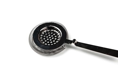 Bull in China Antique Style Hawthorne Gunmetal Black, Bar Hand Strainer, Cocktail Strainer, Sieve for Bartending, Mixing