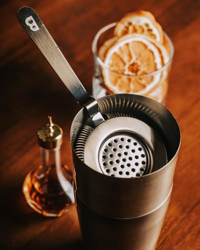 Bull in China Antique Style Hawthorne Gunmetal Black | Bar Hand Strainer | Cocktail Strainer | Sieve for Bartending | Mixing Glass Strainer - My Kitchen Products