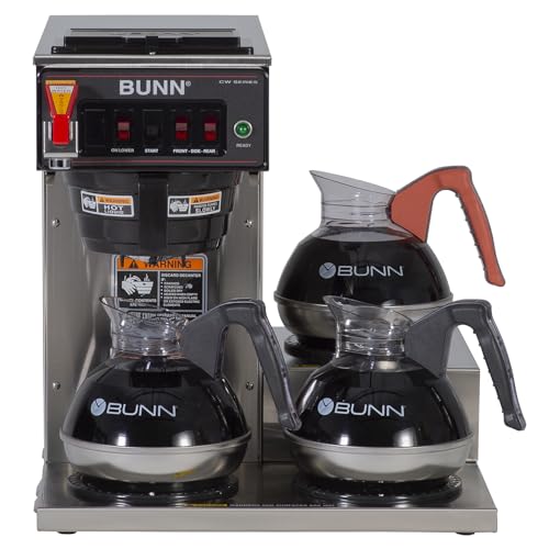 Bunn 12950.0212 CWTF15-3 Automatic Commercial Coffee Brewer with 3 Lower Warmers (120V) - My Kitchen Products