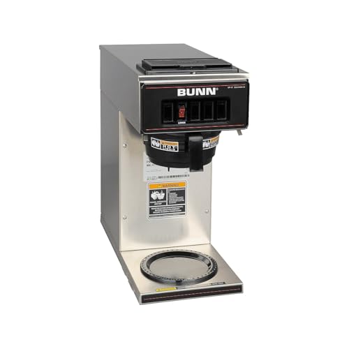 BUNN 13300.0001 VP17-1SS Pourover Coffee Brewer with 1-Warmer, Stainless Steel, Silver, Standard - My Kitchen Products