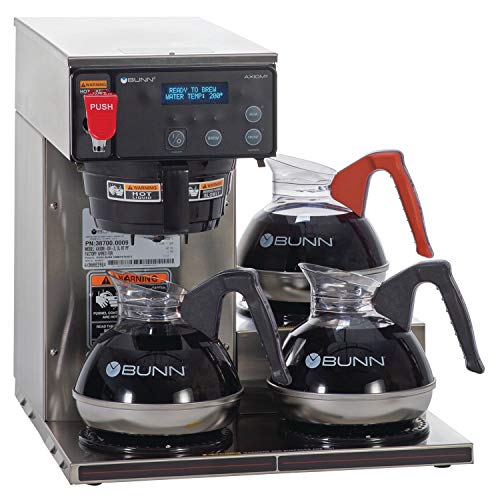 BUNN Axiom 15-3, Automatic Commercial 12-Cup Coffee Maker, 3 Lower Warmers, 38700.0002,Gray - My Kitchen Products