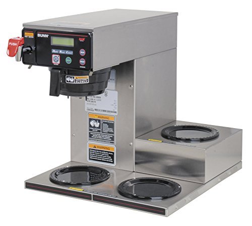 BUNN Axiom DV-3, Dual Voltage Automatic Commercial 12-Cup Coffee Maker, 3 Lower Warmers, 38700.0009,Grey, 7.5 Gallons - My Kitchen Products