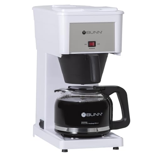 BUNN GRW Velocity Brew 10-Cup Home Coffee Brewer, White - My Kitchen Products