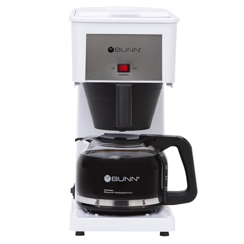 BUNN GRW Velocity Brew 10-Cup Home Coffee Brewer, White - My Kitchen Products