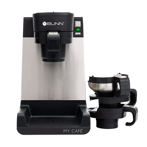 BUNN MCU My Cafe Single Cup Multi Use Coffee Brewer (Black/SST) - My Kitchen Products