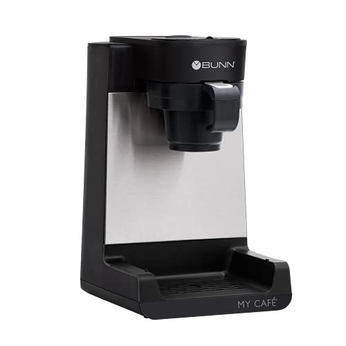 BUNN MCU My Cafe Single Cup Multi Use Coffee Brewer (Black/SST) - My Kitchen Products