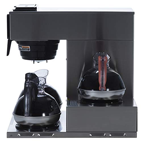 BUNN VP17-3, 12-Cup Low Profile Pourover Commercial Coffee Maker, 3 Lower Warmers, 13300.0003,Silver - My Kitchen Products