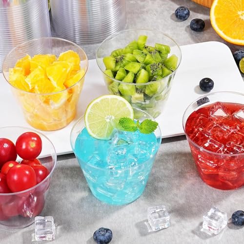 BYSNOW 300 Pack 9 oz Clear Disposable Plastic Cups, Clear Plastic Cups Tumblers Cocktail Glasses, Disposable For Holiday, Wedding, Party - My Kitchen Products