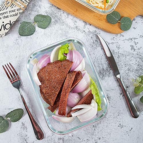 C CREST [10 Pack] Glass Meal Prep Containers, Food Storage Containers with Lids Airtight, Glass Lunch Boxes, Microwave, Oven, Freezer and Dishwasher Safe - My Kitchen Products