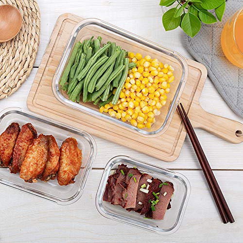 C CREST [10 Pack] Glass Meal Prep Containers, Food Storage Containers with Lids Airtight, Glass Lunch Boxes, Microwave, Oven, Freezer and Dishwasher Safe - My Kitchen Products