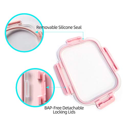 C CREST [10 Pack] Glass Meal Prep Containers, Food Storage Containers with Lids Airtight, Glass Lunch Boxes, Microwave, Oven, Freezer and Dishwasher Safe - My Kitchen Products