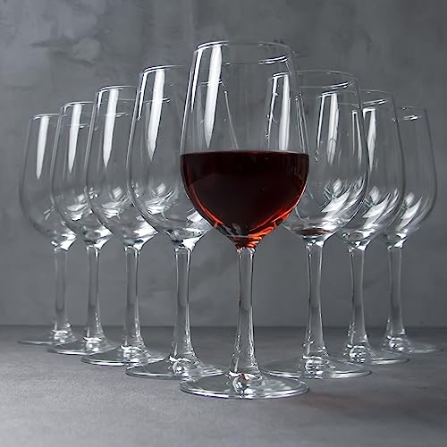 C CREST Durable and Stylish 11.2oz Red Wine Glassware - Set of 12 - Classic Design for Party and Wedding - My Kitchen Products