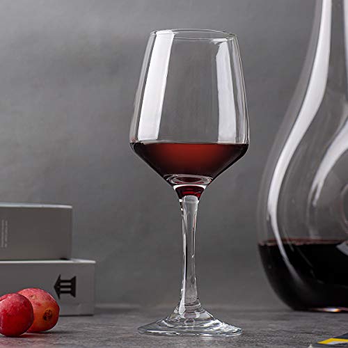 C CREST Wine Glasses Set of 8, 12oz, Lead-free, Clear, Durable Glassware - My Kitchen Products
