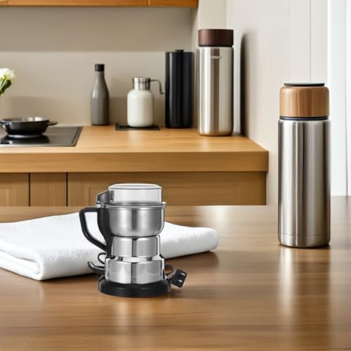 Cabilock Electric Grain Grinder Multifunctional Stainless Steel Flour Mill Grinder Home Use with Powerful Motor for Low Noise Coffee Spice Corn Nut - My Kitchen Products