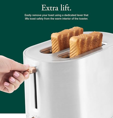 Café Express Finish 2-Slice Toaster | Extra-Wide Slots, Extra Lift for Waffles, Pastries, Texas Toast & More | 4 Pre-Set Functions, 8 Shade Options | Countertop Kitchen Essentials | Stainless Steel - My Kitchen Products