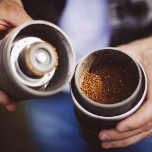 Cafflano Klassic : All-in-1, Drip Kettle+Grinder+Permanent Stainless Filter Dripper+Double-wall Tumbler, Pourover, Coffee Maker for Camping & Travel - My Kitchen Products
