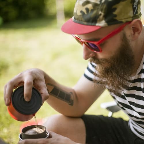 Cafflano Klassic : All-in-1, Drip Kettle+Grinder+Permanent Stainless Filter Dripper+Double-wall Tumbler, Pourover, Coffee Maker for Camping & Travel - My Kitchen Products