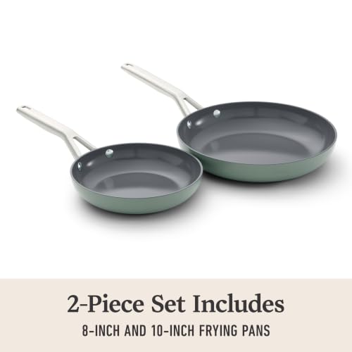 Calphalon® Ceramic Nonstick 8" and 10" Frying Pan Set, Silver Ash - My Kitchen Products