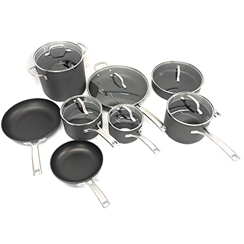 Calphalon Classic Nonstick Hard-Anodized 14-Piece Cookware Set, Grey - My Kitchen Products