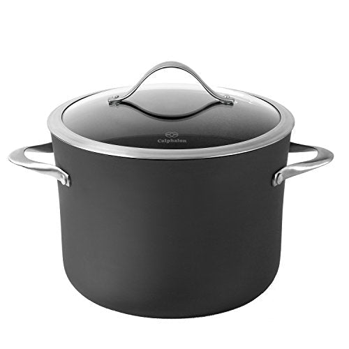Calphalon Contemporary Hard-Anodized Aluminum Nonstick Cookware, Stock Pot, 8-quart, Black - My Kitchen Products