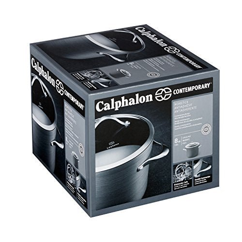 Calphalon Contemporary Hard-Anodized Aluminum Nonstick Cookware, Stock Pot, 8-quart, Black - My Kitchen Products