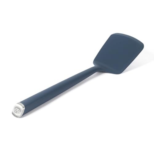 Calphalon Edge Silicone Turner, Flexible Silicone Cooking Spatula with Reinforced Core, Heat-Resistant Nonstick-Safe Turner for Flipping & Cooking, Navy - My Kitchen Products